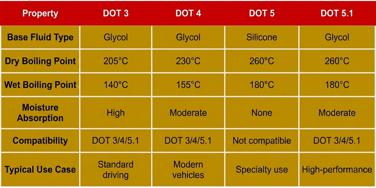 DOT 3 vs DOT 4 vs DOT 5 – Key Differences
